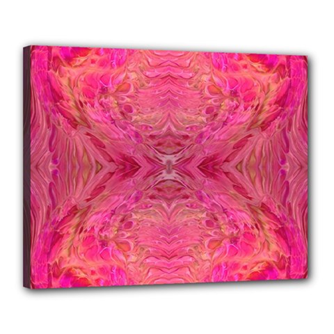 Pink Pour  Canvas 20  x 16  (Stretched) from ArtsNow.com