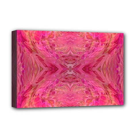 Pink Pour  Deluxe Canvas 18  x 12  (Stretched) from ArtsNow.com