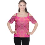 Pink Pour  Cutout Shoulder T-Shirt