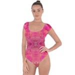 Pink Pour  Short Sleeve Leotard 