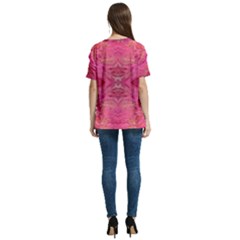 V-Neck Split Shoulder Casual T-Shirt 