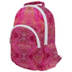 Pink Pour  Rounded Multi Pocket Backpack