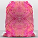 Pink Pour  Drawstring Bag (Large)