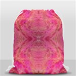 Pink Pour  Drawstring Bag (Small)