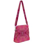 Pink Pour  Zipper Messenger Bag
