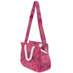Pink Pour  Rope Handles Shoulder Strap Bag