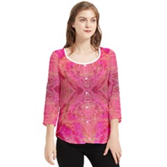 Chiffon Quarter Sleeve Blouse 