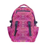 Pink Pour  Carry-on Double Buckle Travel Backpack