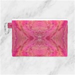 Pink Pour  Canvas Cosmetic Bag (Large)