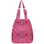 Pink Pour  Center Zip Backpack