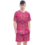 Pink Pour  Men s Mesh T-Shirt and Shorts Set