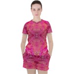 Pink Pour  Women s T-Shirt and Shorts Set
