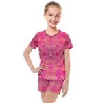 Pink Pour  Kids  Mesh T-Shirt and Shorts Set