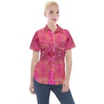 Pink Pour  Women s Short Sleeve Pocket Shirt
