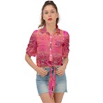 Pink Pour  Tie Front Shirt 