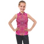 Pink Pour  Kids  Sleeveless Polo T-Shirt