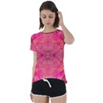 Pink Pour  Short Sleeve Open Back T-Shirt