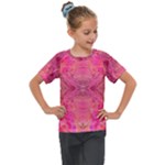 Pink Pour  Kids  Mesh Piece T-Shirt