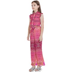 Kids  Sleeveless Ruffle Edge Band Collar Chiffon One Piece 