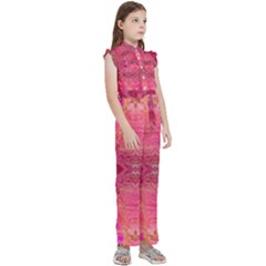 Kids  Sleeveless Ruffle Edge Band Collar Chiffon One Piece 