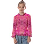 Pink Pour  Kids  Frill Detail T-Shirt