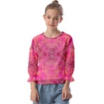 Pink Pour  Kids  Cuff Sleeve Top