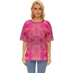 Pink Pour  Oversized Basic T-Shirt