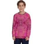 Pink Pour  Kids  Crewneck Sweatshirt
