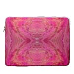 Pink Pour  15  Vertical Laptop Sleeve Case With Pocket