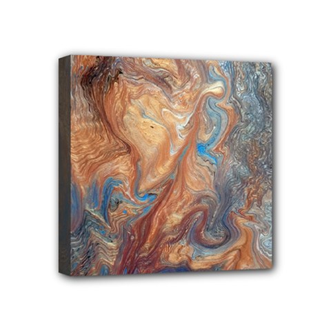 Blue flow Mini Canvas 4  x 4  (Stretched) from ArtsNow.com