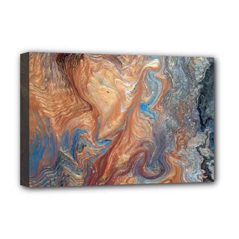 Blue flow Deluxe Canvas 18  x 12  (Stretched) from ArtsNow.com