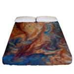 Blue flow Fitted Sheet (Queen Size)