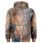 Blue flow Men s Zipper Hoodie