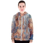 Blue flow Women s Zipper Hoodie