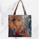 Blue flow Zipper Grocery Tote Bag