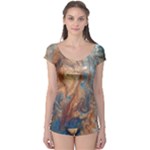 Blue flow Boyleg Leotard 