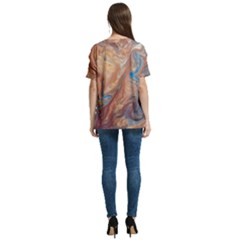 V-Neck Split Shoulder Casual T-Shirt 