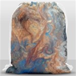 Blue flow Drawstring Bag (Large)