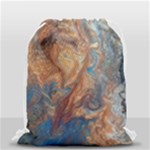 Blue flow Drawstring Bag (Small)
