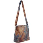 Blue flow Zipper Messenger Bag
