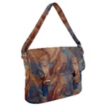 Blue flow Buckle Messenger Bag
