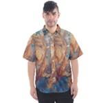 Blue flow Men s Short Sleeve Shirt