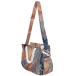 Blue flow Rope Handles Shoulder Strap Bag