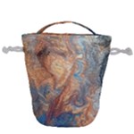 Blue flow Drawstring Bucket Bag