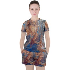 Women s Mesh T-Shirt and Shorts Set 