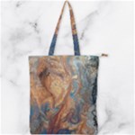 Blue flow Double Zip Up Tote Bag
