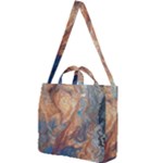 Blue flow Square Shoulder Tote Bag