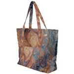 Blue flow Zip Up Canvas Bag