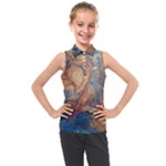 Blue flow Kids  Sleeveless Polo T-Shirt