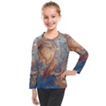 Blue flow Kids  Long Mesh T-Shirt